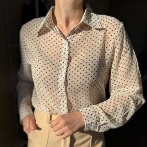 Camisa poá bege