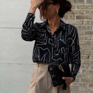 Camisa elegante Geométrica