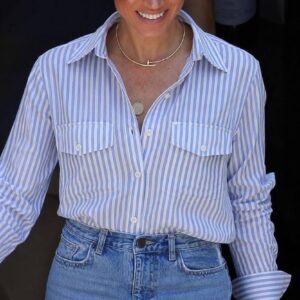 Camisa listrada Azul