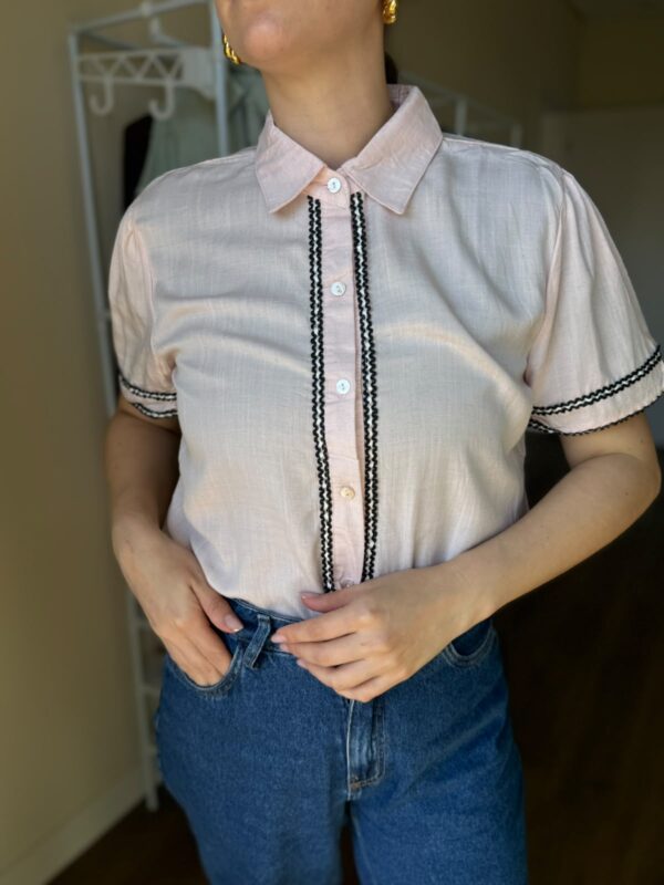 Camisa linho manga curta